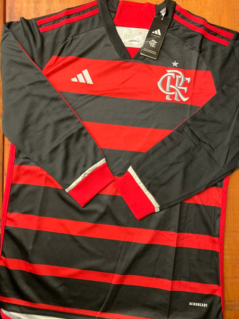 Camisa Flamengo 2026 Manga Longa – Modelo Torcedor 🔴⚫