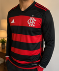 Camisa Flamengo 2026 Manga Longa – Modelo Torcedor 🔴⚫